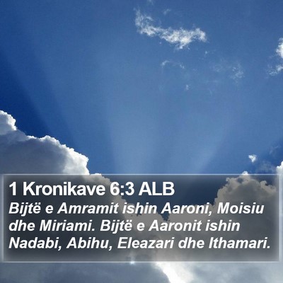 1 Kronikave 6:3 ALB Bible Verse Image