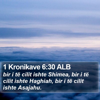 1 Kronikave 6:30 ALB Bible Verse Image