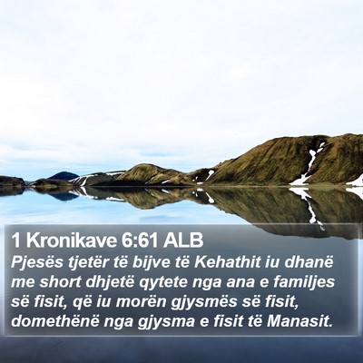 1 Kronikave 6:61 ALB Bible Verse Image