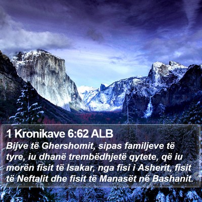 1 Kronikave 6:62 ALB Bible Verse Image