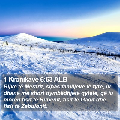 1 Kronikave 6:63 ALB Bible Verse Image