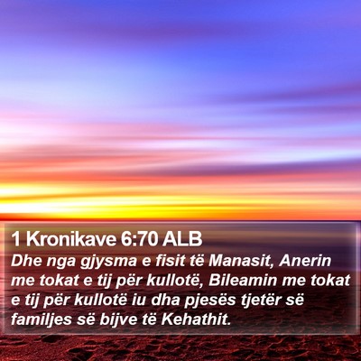 1 Kronikave 6:70 ALB Bible Verse Image