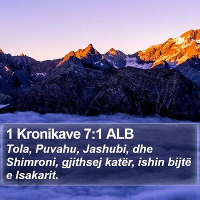 1 Kronikave 7:1 ALB Bible Verse Image