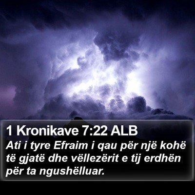 1 Kronikave 7:22 ALB Bible Verse Image