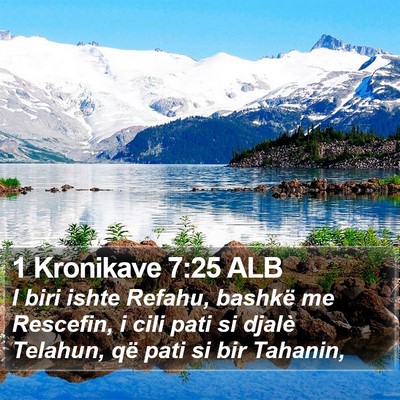 1 Kronikave 7:25 ALB Bible Verse Image