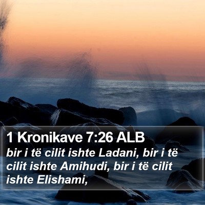 1 Kronikave 7:26 ALB Bible Verse Image