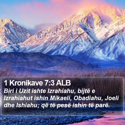 1 Kronikave 7:3 ALB Bible Verse Image