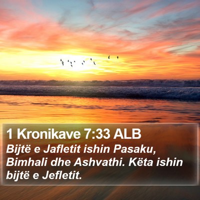 1 Kronikave 7:33 ALB Bible Verse Image