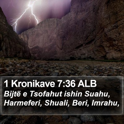 1 Kronikave 7:36 ALB Bible Verse Image