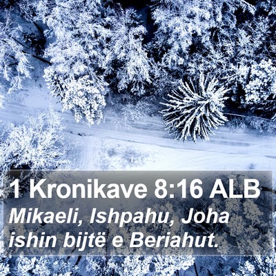 1 Kronikave 8:16 ALB Bible Verse Image