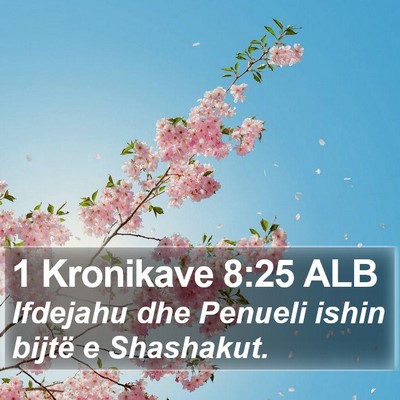 1 Kronikave 8:25 ALB Bible Verse Image