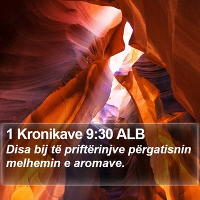 1 Kronikave 9:30 ALB Bible Verse Image