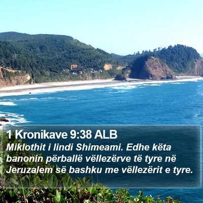 1 Kronikave 9:38 ALB Bible Verse Image