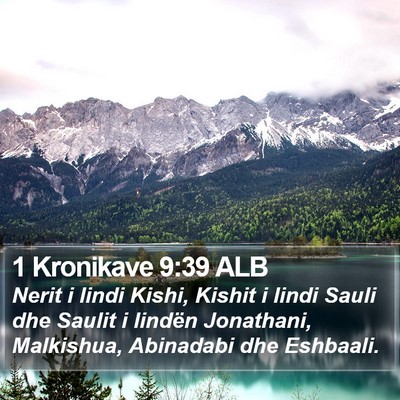 1 Kronikave 9:39 ALB Bible Verse Image