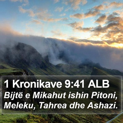 1 Kronikave 9:41 ALB Bible Verse Image