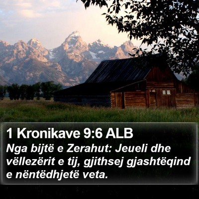 1 Kronikave 9:6 ALB Bible Verse Image