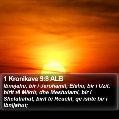 1 Kronikave 9:8 ALB Bible Verse Image