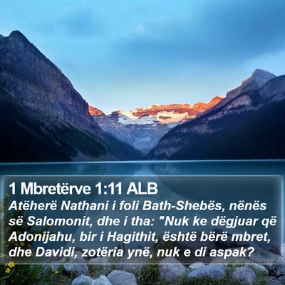 1 Mbretërve 1:11 ALB Bible Verse Image