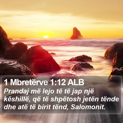 1 Mbretërve 1:12 ALB Bible Verse Image