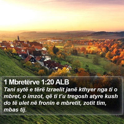 1 Mbretërve 1:20 ALB Bible Verse Image