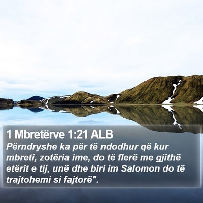 1 Mbretërve 1:21 ALB Bible Verse Image