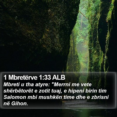 1 Mbretërve 1:33 ALB Bible Verse Image