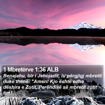 1 Mbretërve 1:36 ALB Bible Verse Image