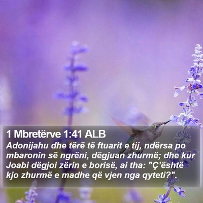 1 Mbretërve 1:41 ALB Bible Verse Image