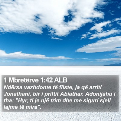 1 Mbretërve 1:42 ALB Bible Verse Image