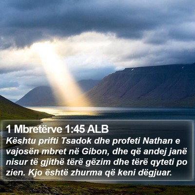 1 Mbretërve 1:45 ALB Bible Verse Image