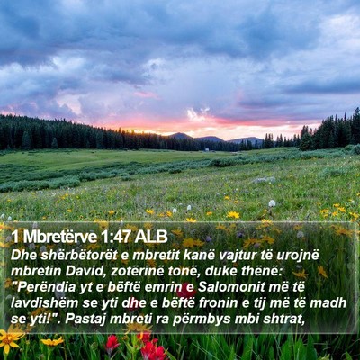 1 Mbretërve 1:47 ALB Bible Verse Image