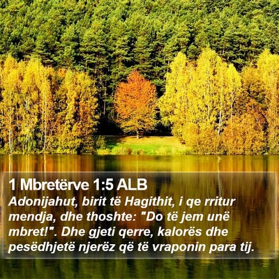 1 Mbretërve 1:5 ALB Bible Verse Image