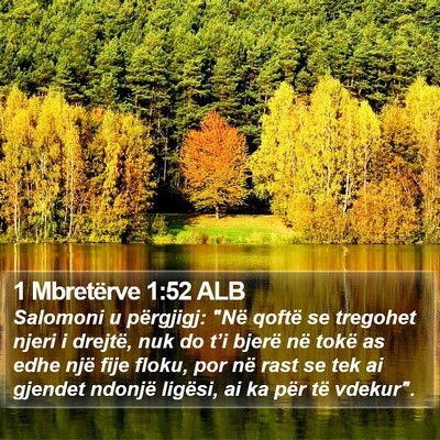1 Mbretërve 1:52 ALB Bible Verse Image