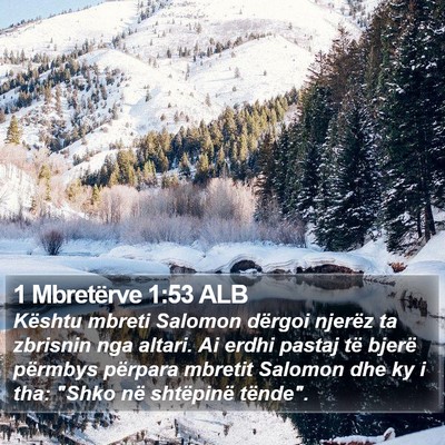 1 Mbretërve 1:53 ALB Bible Verse Image
