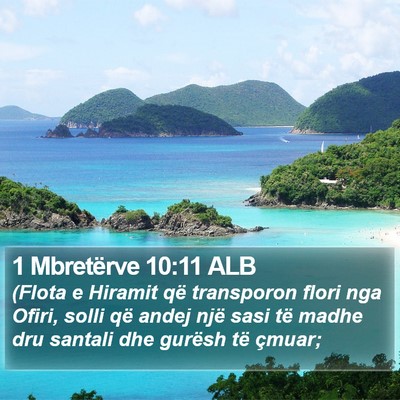 1 Mbretërve 10:11 ALB Bible Verse Image