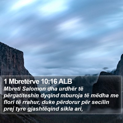 1 Mbretërve 10:16 ALB Bible Verse Image