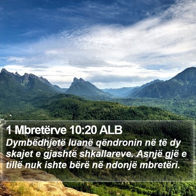 1 Mbretërve 10:20 ALB Bible Verse Image