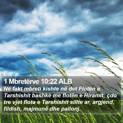 1 Mbretërve 10:22 ALB Bible Verse Image
