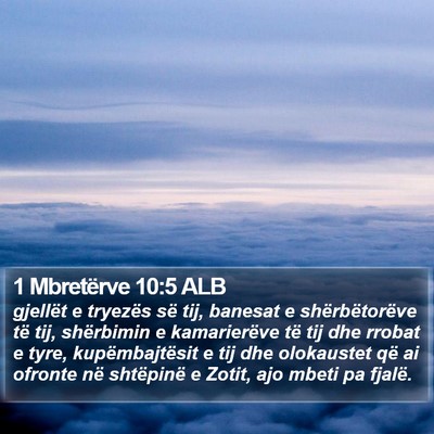 1 Mbretërve 10:5 ALB Bible Verse Image