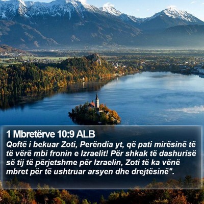 1 Mbretërve 10:9 ALB Bible Verse Image