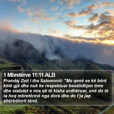 1 Mbretërve 11:11 ALB Bible Verse Image