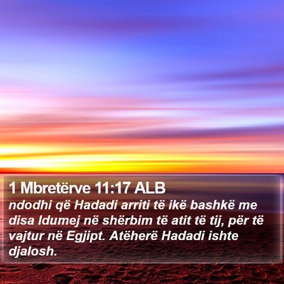 1 Mbretërve 11:17 ALB Bible Verse Image