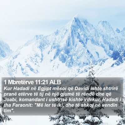 1 Mbretërve 11:21 ALB Bible Verse Image
