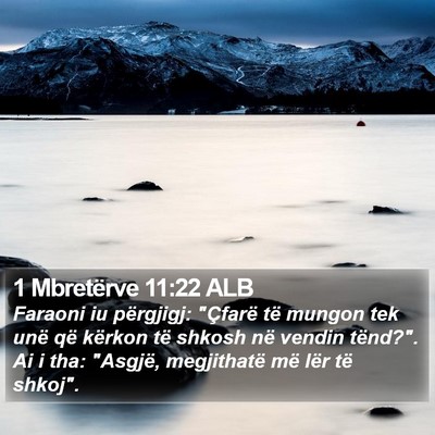 1 Mbretërve 11:22 ALB Bible Verse Image