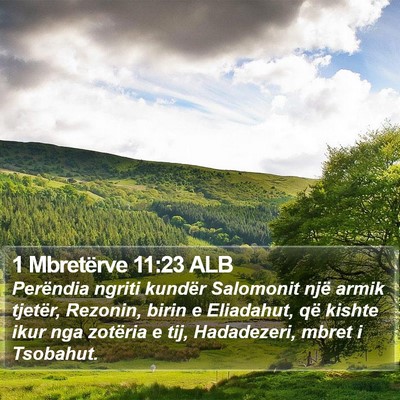1 Mbretërve 11:23 ALB Bible Verse Image