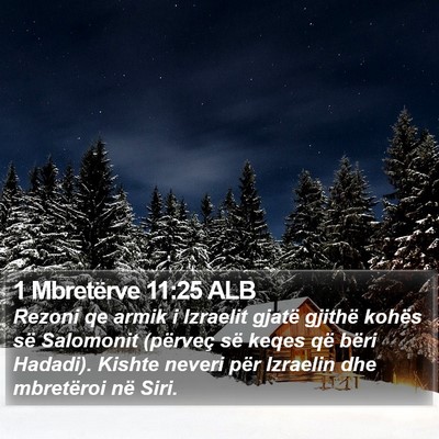 1 Mbretërve 11:25 ALB Bible Verse Image
