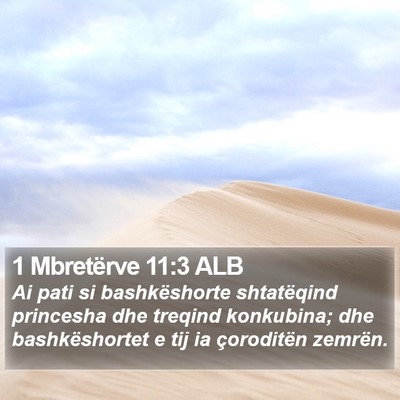 1 Mbretërve 11:3 ALB Bible Verse Image