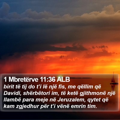 1 Mbretërve 11:36 ALB Bible Verse Image