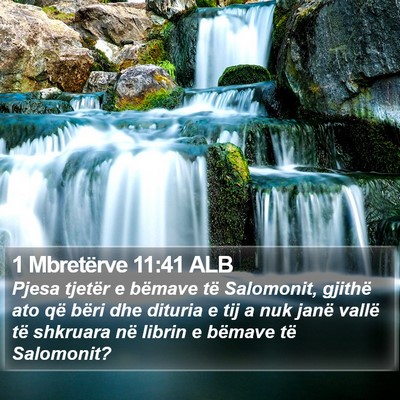 1 Mbretërve 11:41 ALB Bible Verse Image
