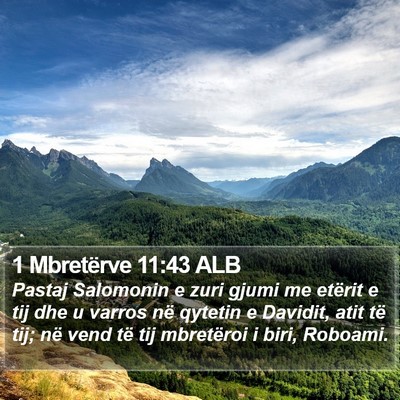 1 Mbretërve 11:43 ALB Bible Verse Image